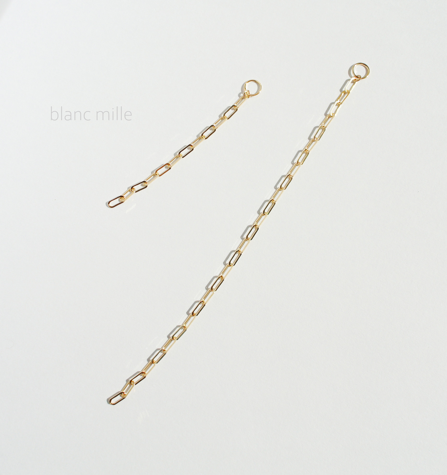 No.c-2.3-719○*K18チェーンチャーム○*18金無垢　ラリエットネックレスパーツ　長さオーダー 18K