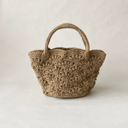 麻ひもかごバッグ☆はなかご 3枚目の画像