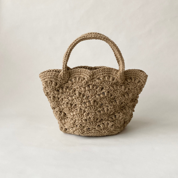 麻ひもかごバッグ☆はなかご 3枚目の画像
