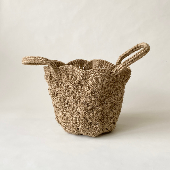 麻ひもかごバッグ☆はなかご 4枚目の画像