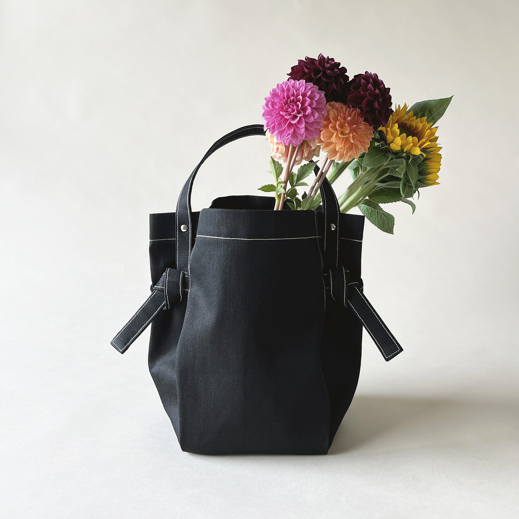 デニム ワンハンドル バケットバッグ        Ω