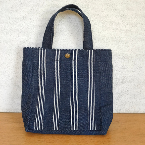 ⑭ミニトートバッグ ☆ 岡山デニム ハンドバッグ リメイク