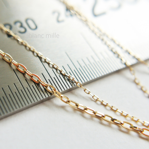 No.c-0.7&1.15○*K18チェーンチャーム○*18金 ラリエットネックレス