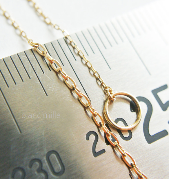 No.c-0.7&1.15○*K18チェーンチャーム○*18金　ラリエットネックレス パーツ　チェーントップ　18k 13枚目の画像