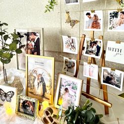 春夏婚向け ウェルカムスペース セット IKEAミールヘーデン付き ナチュラル 装飾 造花 結婚式 受付 4枚目の画像