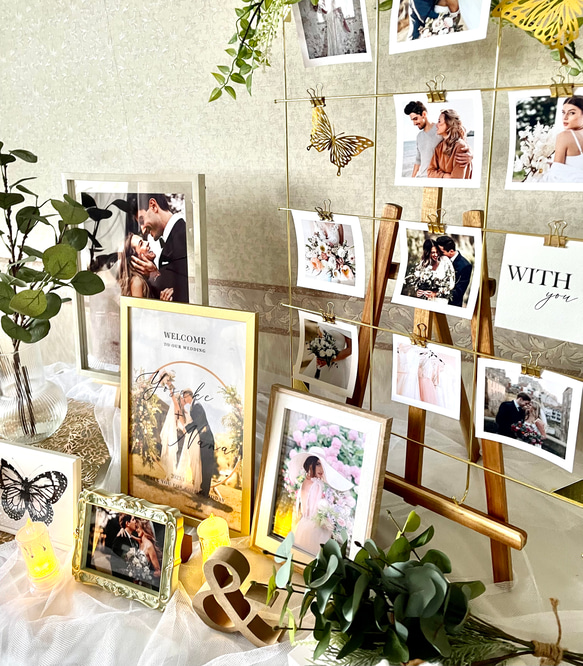 春夏婚向け ウェルカムスペース セット IKEAミールヘーデン付き ナチュラル 装飾 造花 結婚式 受付 4枚目の画像