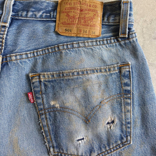 リーバイス 00s 501 グランジデニム ジーンズ ダメージ 【W34】 USA製 Levis リーバイス 501 ダメージ ジーンズ デニム パンツ