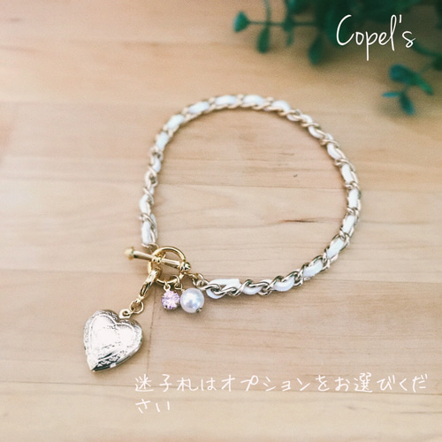 色が選べる♡レザーチェーンのチョーカーネックレス♡パール