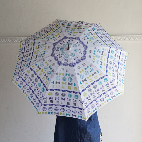 竹傘印章 晴雨兼備的長傘 ALCEDO 161052 陽傘傘印章 竹柄 第10張的照片