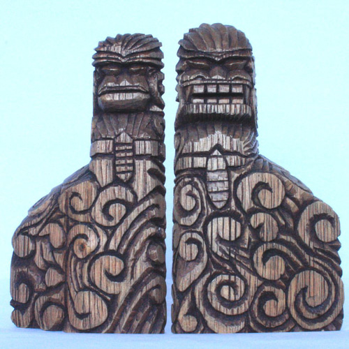 円空仏 高賀神社の狛犬 一対 円空彫り その他置物 獅子舞 通販