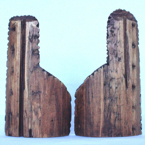 円空仏 高賀神社の狛犬 一対 円空彫り その他置物 獅子舞 通販