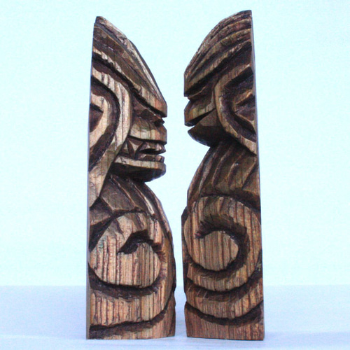 円空仏 高賀神社の狛犬 一対 円空彫り その他置物 獅子舞 通販