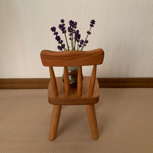 ベビーチェア 椅子 木製 家具 置物台 インテリア 花台 茶色 ブラウン レトロ 小さい椅子 インテリア 花台 木工作品 ウィンザーチェア その他
