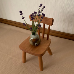 小さい椅子　インテリア　花台　木工作品　ウィンザーチェア 5枚目の画像