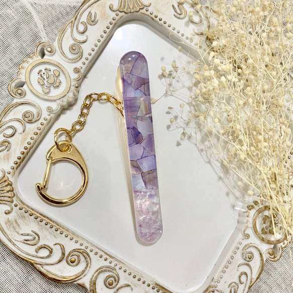 シェル ホロ パープル キークリップ レジン その他アクセサリー Mira
