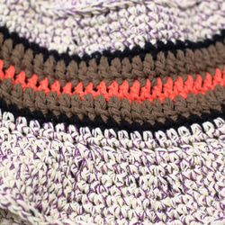 サマーニット帽　手編みのバケットハット　かぎ針編み　春夏　帽子　アースカラー　メンズ　レディース　ジュニア 4枚目の画像