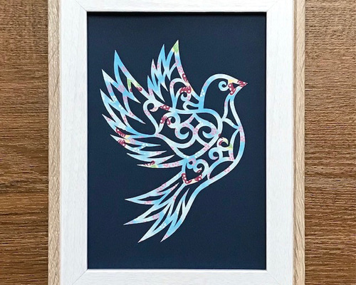 美品 ジュエンヌ・シルヴィアンヌ「アクロバット」水彩画 直筆サイン入 色紙付 美品 ジュエンヌ・シルヴィアンヌ「アクロバット」水彩画 直筆