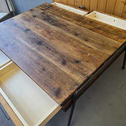 VINTAGE-SUGI DRAWER TABLE　古材×アイアンのセンターテーブル 7枚目の画像