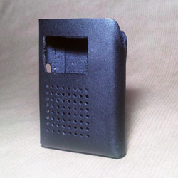 ポケットラジオ用 革ケース（SONY ICF-R350/R351/R353/R354/R550V/R553V）牛黒016 3枚目の画像