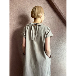 RATA❤️長さ＆ネックデザインも選べる❤️ざっくりコットンリネン❤️ゆったり細見えワンピース❤️ぱきっとレッド 13枚目の画像