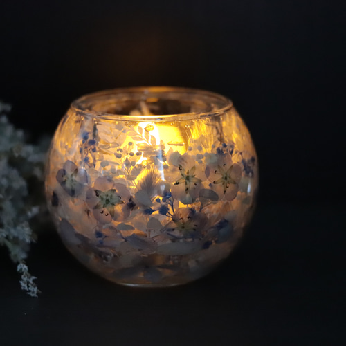 選べる天然石アロマストーン】「ネモフィラ&アクアマリンの水中庭園