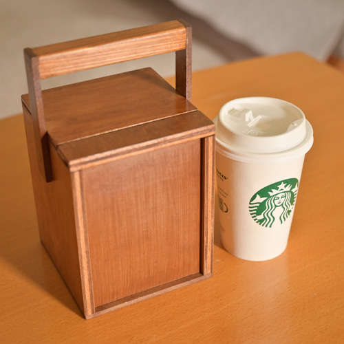 カップホルダー ハンドメイド スタバ トールサイズ おかもち風 取っ手