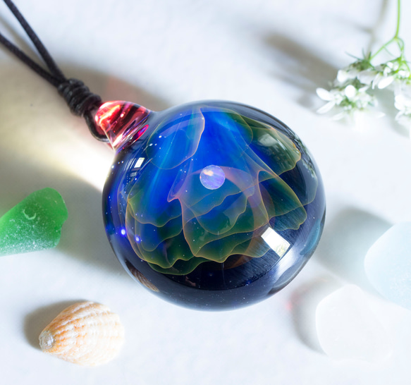 月光極光玻璃吊墜nl62 第5張的照片