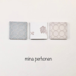 mina perhonen  ミナペルホネン  ファブリックパネル 3点セット ハンドメイド 1枚目の画像