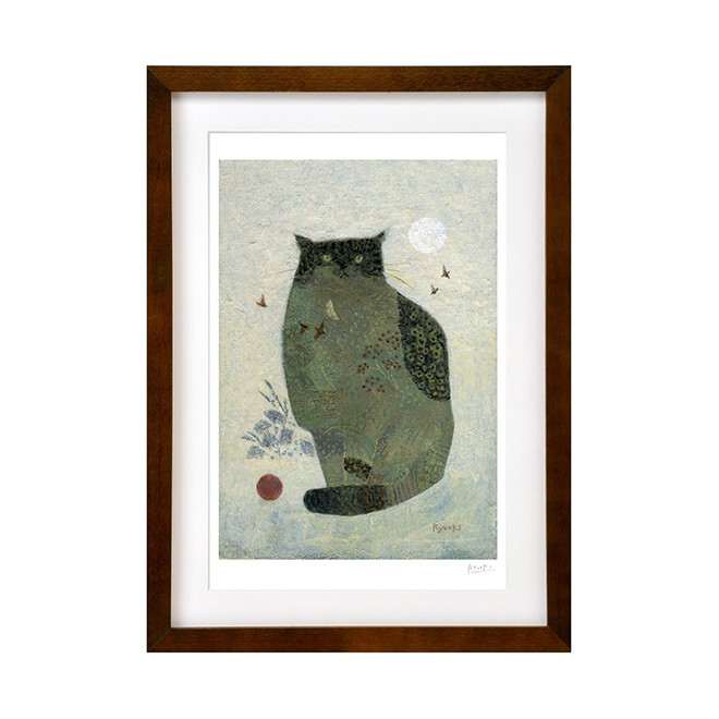 全ての 額装絵画【ワイド六切】面影 ※他サイズ、フレーム色変更可（白 絵画