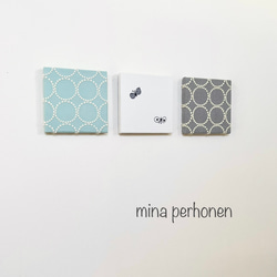 mina perhonen  ミナペルホネン  ファブリックパネル 3点セット ハンドメイド 1枚目の画像