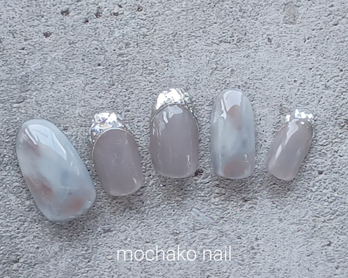 ガラスフレンチネイルチップ～くすみカラー～ c5dc6892e9076316afcabe3ccfeeff
