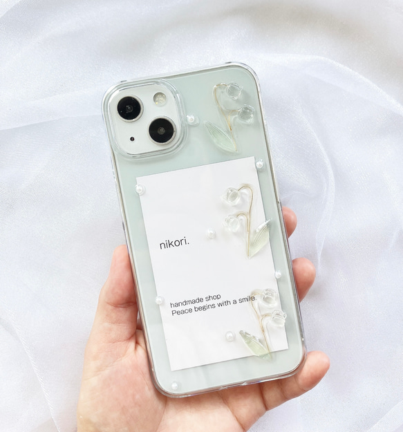 鈴蘭ケース　選べるカラー　スマホケース　iPhoneケース　携帯ケース 2枚目の画像