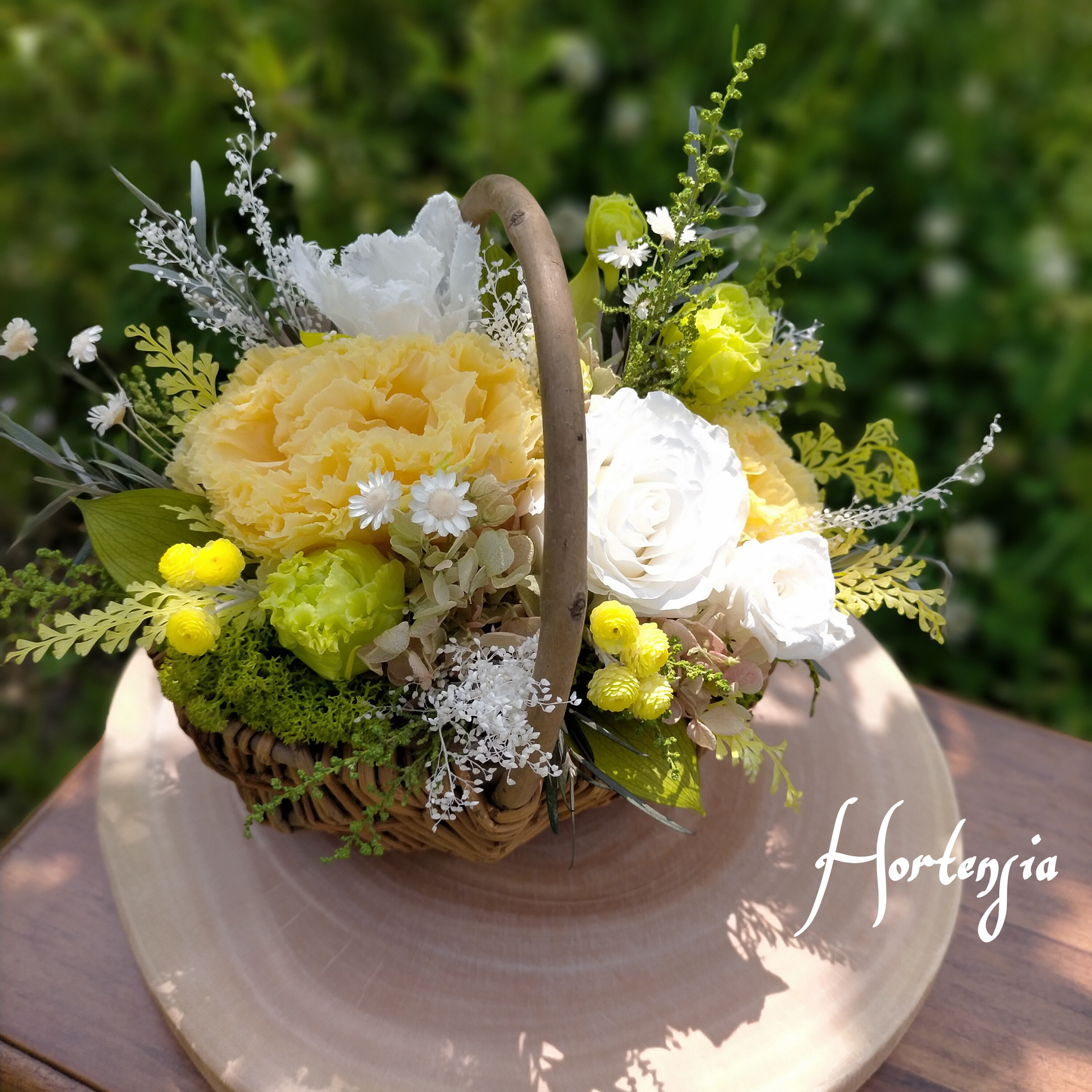 シャンペトルの花籠 プリザーブドフラワー アレンジメント ドライ  