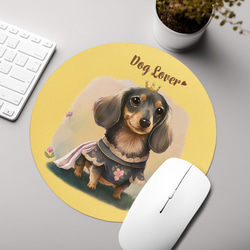 【 ロイヤル ダックスフンド 】 パステルカラー マウスパッド　犬　ペット　うちの子　プレゼント　ギフト 3枚目の画像