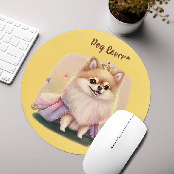 【 ロイヤル ポメラニアン 】パステルカラー マウスパッド　犬　ペット　うちの子　プレゼント　ギフト 3枚目の画像