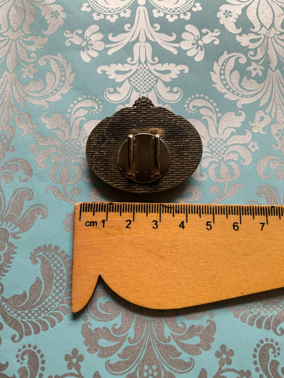 ビンテージ素材のレトロなブーケの帯留め「ローズ・ノスタルジー」 3枚目の画像