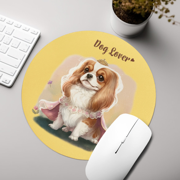 【 ロイヤル キャバリア 】 パステルカラー マウスパッド　犬　ペット　うちの子　プレゼント　ギフト 3枚目の画像