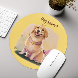 【 ロイヤル ゴールデンレトリバー 】 パステルカラー マウスパッド　犬　ペット　うちの子　プレゼント　ギフト 3枚目の画像