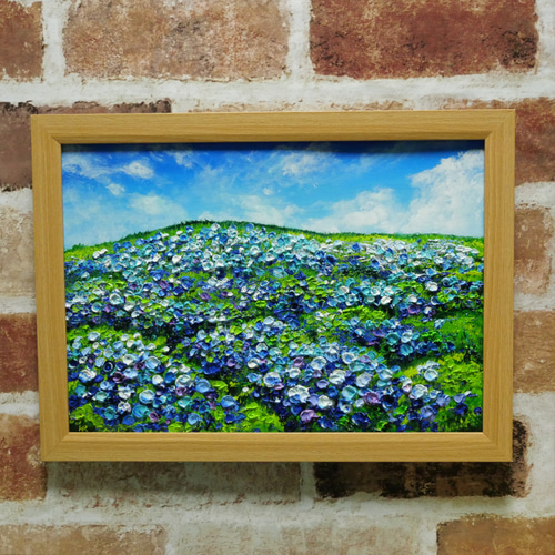 【驚きの値段】 絵画【紫陽花の丘】 油絵 絵画 15943415｜Creema 通販 HR 絵画