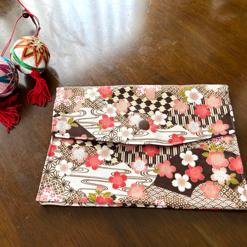 送料無料】御朱印帳袋 御朱印帳入れ 和柄 2冊持ち ポケット付き 大きめ  