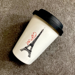 Sサイズ お洒落フレンチブルドッグの蓋付きタンブラー♪ 2枚目の画像