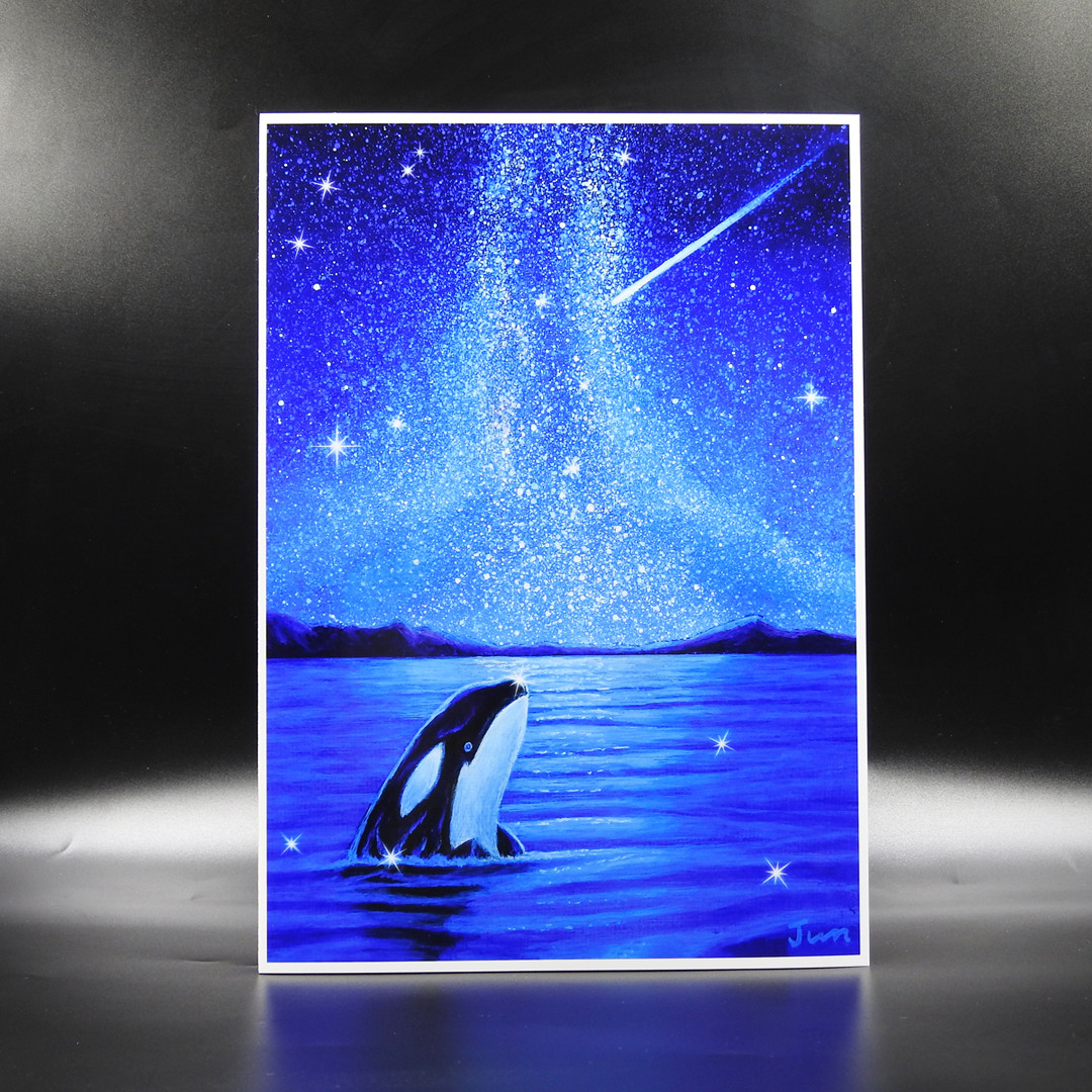 額入り水彩画 星空のシーソー 1138 額入り水彩画 星空のシーソー 1138 額入り水彩画 星空のシーソー