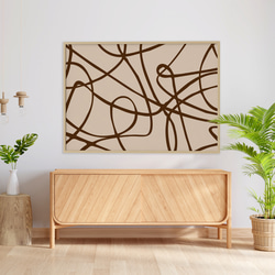 北欧ポスター【 beige ABSTRACT Art 】アートでお部屋の模様替え　抽象画063 1枚目の画像