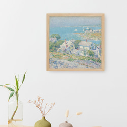 [額縁付き] ニューイングランド岬 チャイルド・ハッサム アートポスター 天然木 ポスターフレーム 木製 APFS021 4枚目の画像