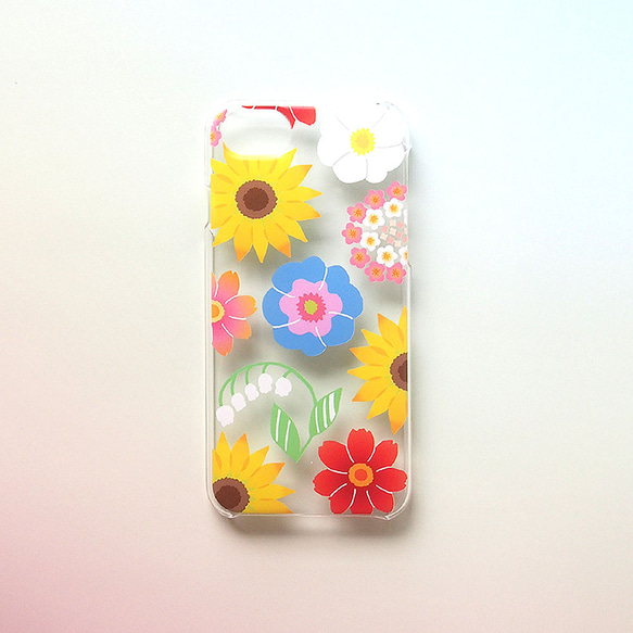 ソフトスマホケース【夏の花】ストラップオプション有り #iPhone15対応 3枚目の画像