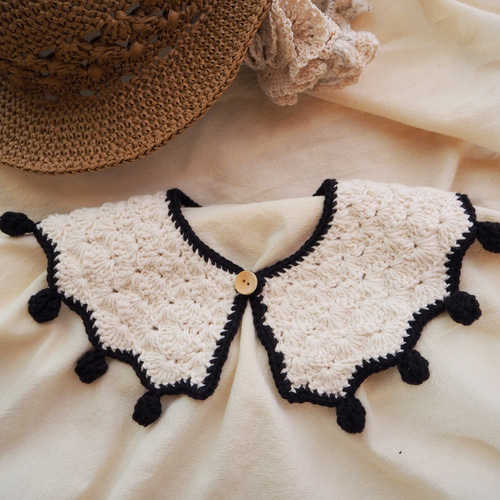 手編みのつけ襟スタイ monotone スタイ・よだれかけ macco 通販