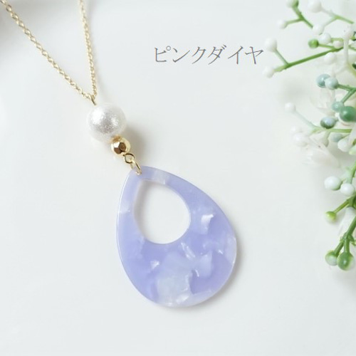 涙型ペンダント ネックレス ダイヤモンド風 ネックレス