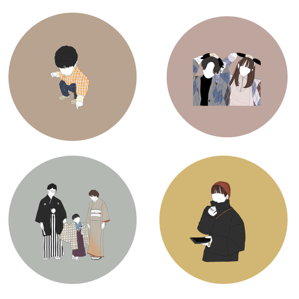 線画イラスト snsアイコン オーダーイラスト イラスト joie 通販 