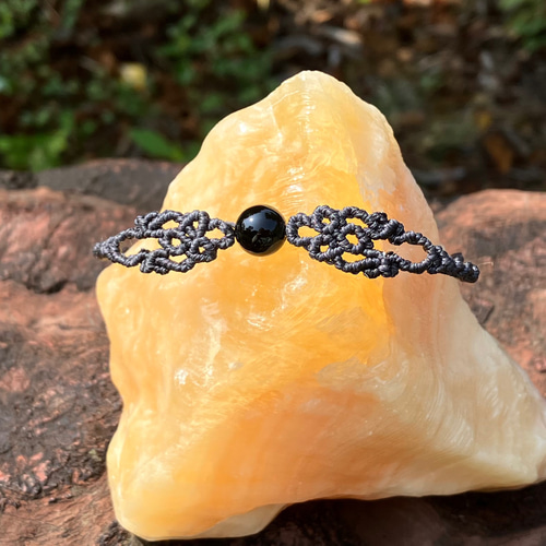 専用＊針◎✦マクラメ編みブレスレット◇1497◇サゲニティッククォーツ❤︎モリオン 専用＊針◎✦マクラメ編みブレスレット◇1497◇サゲニティッククォーツ