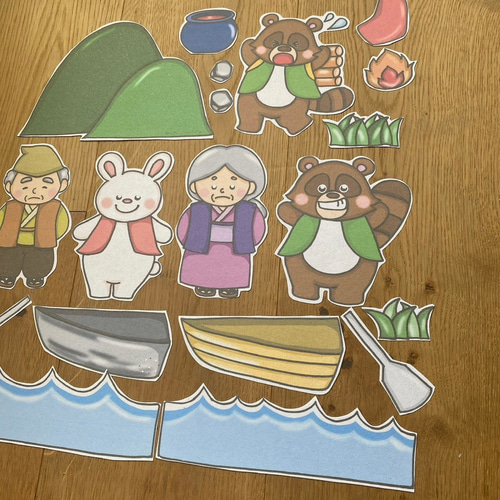 かちかち山 パネルシアター 昔話 お話 台本つき 2~5歳向け